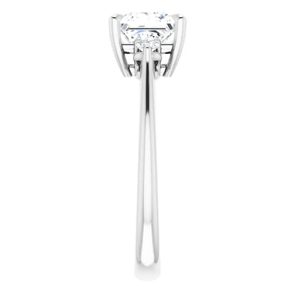 Princess Accent Engagement Ring