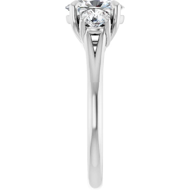 Oval Accent Engagement Ring