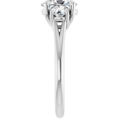 Oval Accent Engagement Ring