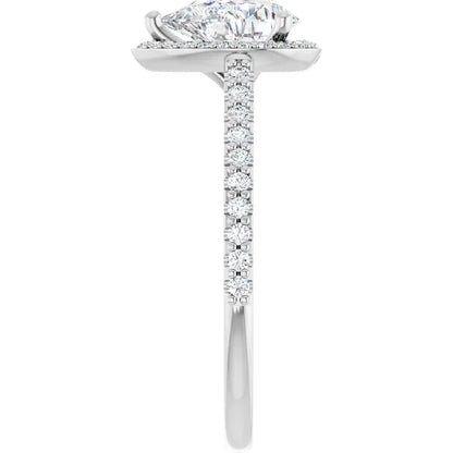 Pear Halo Style Engagement Ring