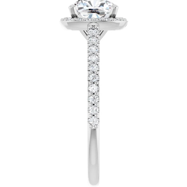 Cushion Halo Style Engagement Ring