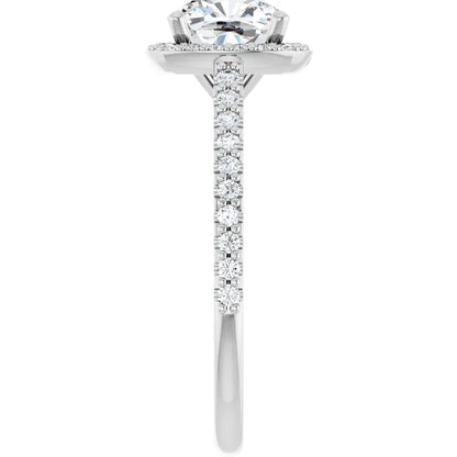 Cushion Halo Style Engagement Ring