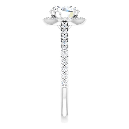 Round Brilliant Halo Style Engagement Ring