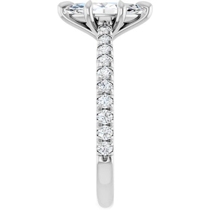 Marquise Six Claw Set Style Engagement Ring