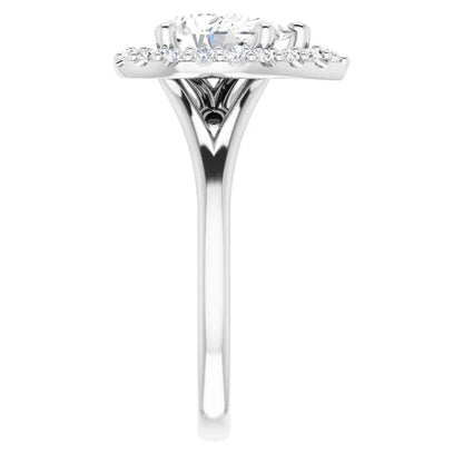 Pear Halo Style Engagement Ring