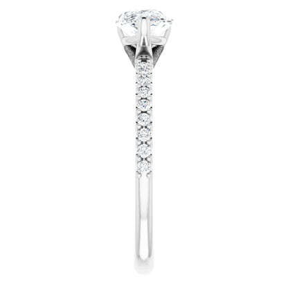 Pear East West Style Engagement Ring