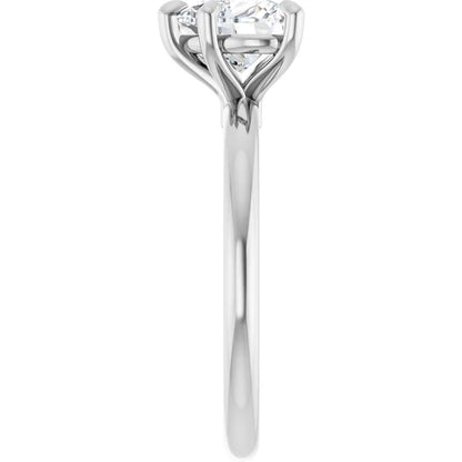 Heart Solitaire Engagement Ring