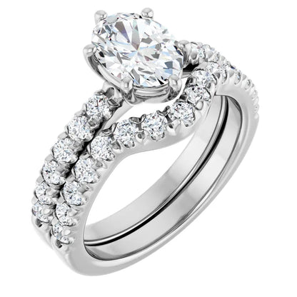 Oval Six Claw Set Style Engagement Ring