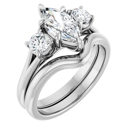 Marquise Accent Engagement Ring
