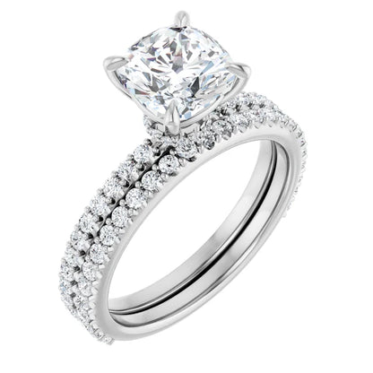 Cushion Claw Set Style Engagement Ring