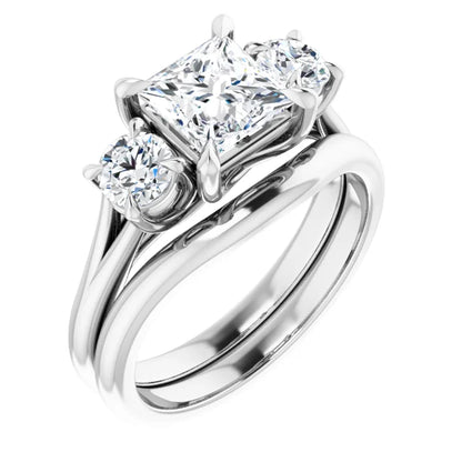 Princess Accent Engagement Ring