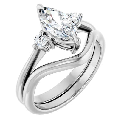 Marquise Accent Engagement Ring