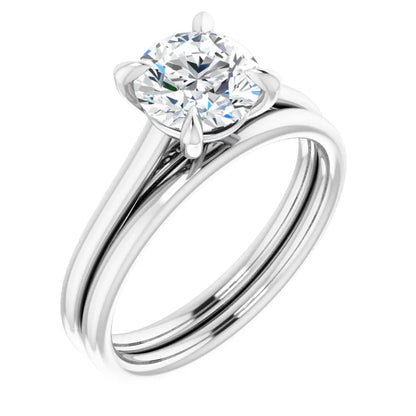 Four Claw Round Brilliant Solitaire Engagement Ring