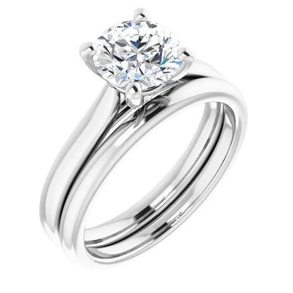 Four Claw Round Brilliant Solitaire Engagement Ring
