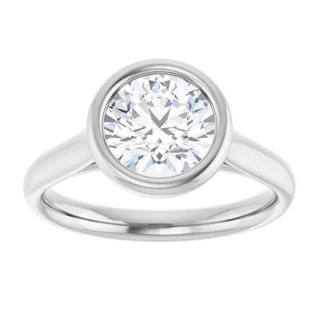 Round Brilliant Solitaire Bezel Engagement Ring