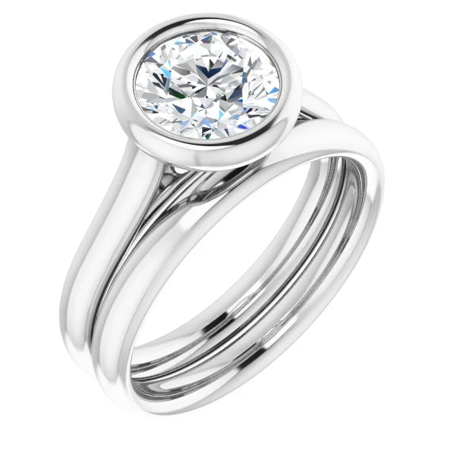 Round Brilliant Solitaire Bezel Engagement Ring