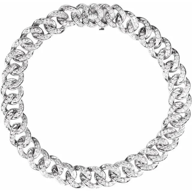 Cuban Curb Style Moissanite Bracelet
