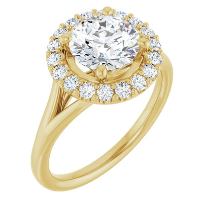Round Brilliant Halo Style Engagement Ring