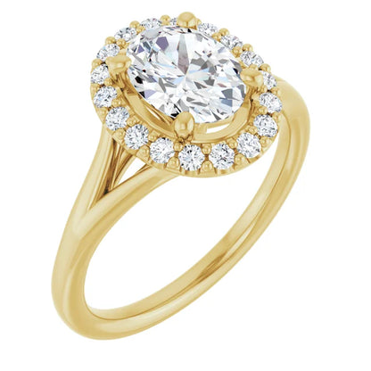 Oval Halo Style Engagement Ring