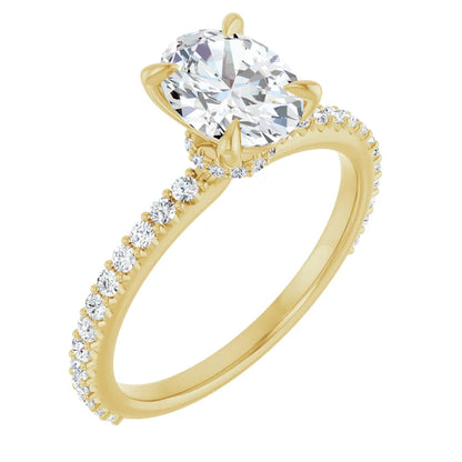 Oval Claw Set Style Engagement Ring