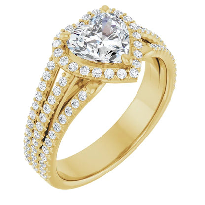 Heart Halo Style Engagement Ring