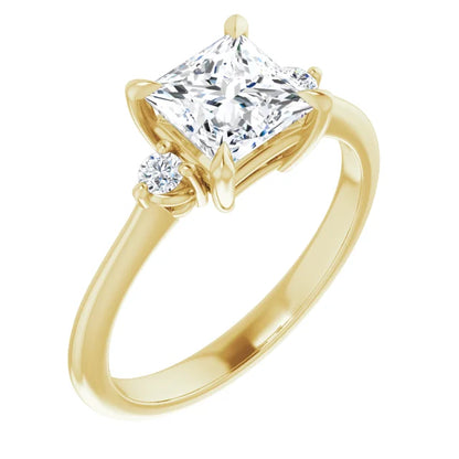 Princess Accent Engagement Ring
