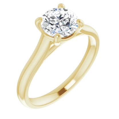 Four Claw Round Brilliant Solitaire Engagement Ring