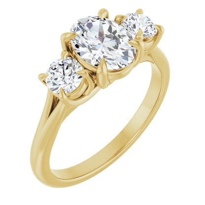 Oval Accent Engagement Ring