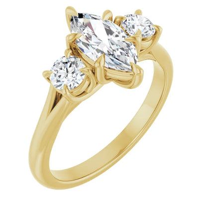 Marquise Accent Engagement Ring