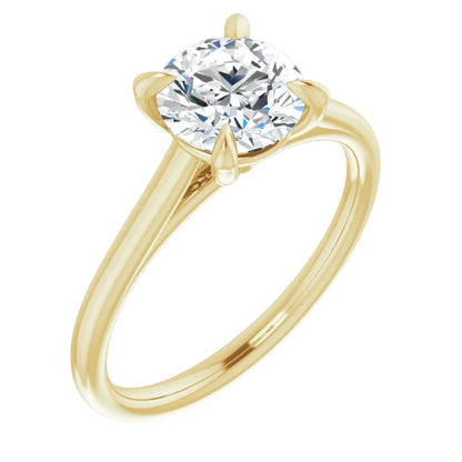 Four Claw Round Brilliant Solitaire Engagement Ring
