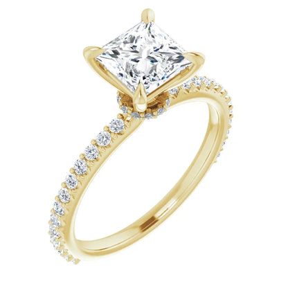 Princess Claw Set Style Engagement Ring