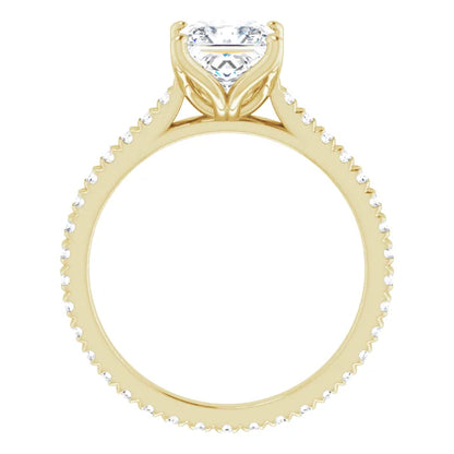Princess Claw Set Eternity Style Engagement Ring