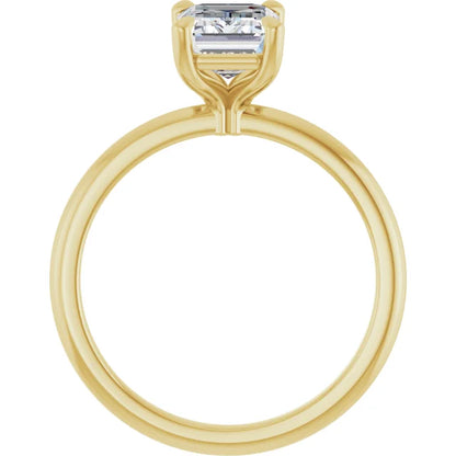 Emerald Solitaire Engagement Ring