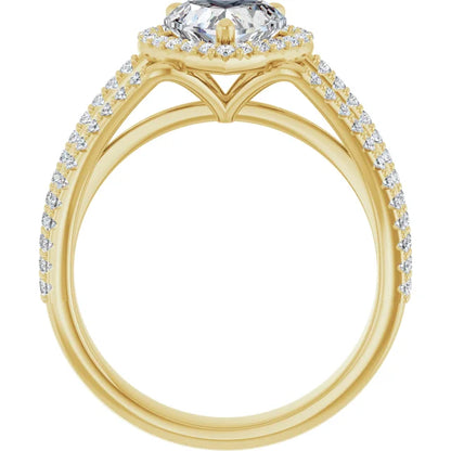 Heart Halo Style Engagement Ring