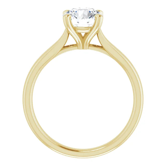 Four Claw Round Brilliant Solitaire Engagement Ring