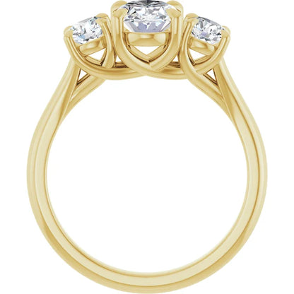 Oval Accent Engagement Ring