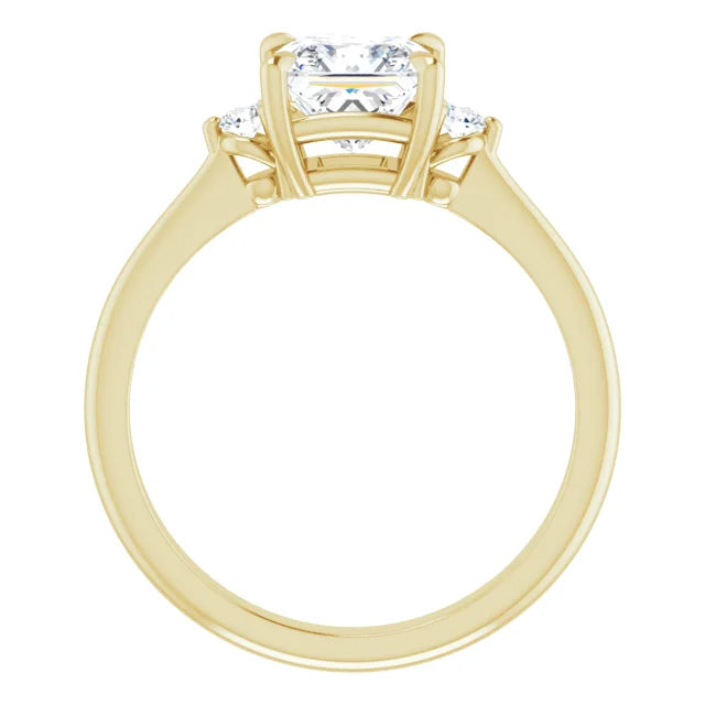 Princess Accent Engagement Ring