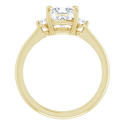 Princess Accent Engagement Ring