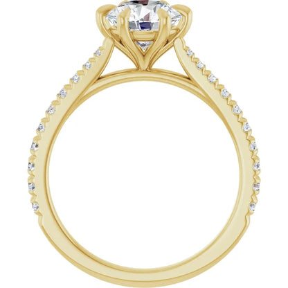 Round Brilliant Six Claw Set Style Engagement Ring
