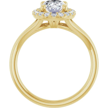 Oval Halo Style Engagement Ring