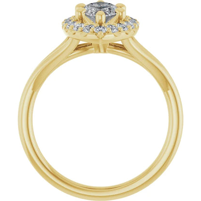 Marquise Halo Style Engagement Ring