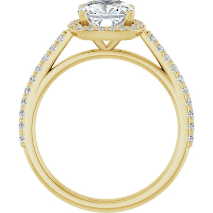 Cushion Halo Style Engagement Ring