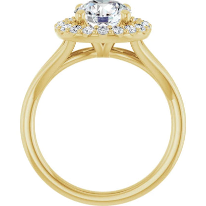 Round Brilliant Halo Style Engagement Ring