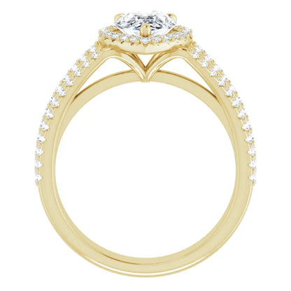 Pear Halo Style Engagement Ring