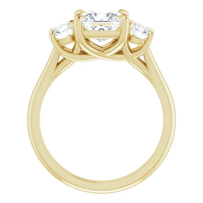 Princess Accent Engagement Ring