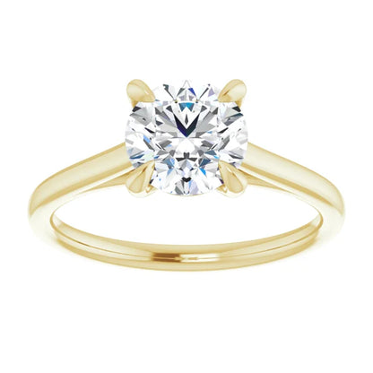 Four Claw Round Brilliant Solitaire Engagement Ring