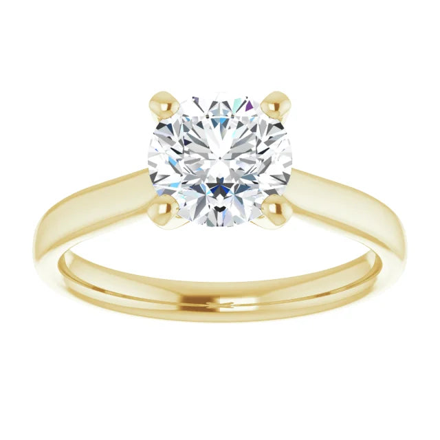 Four Claw Round Brilliant Solitaire Engagement Ring