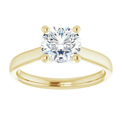 Four Claw Round Brilliant Solitaire Engagement Ring