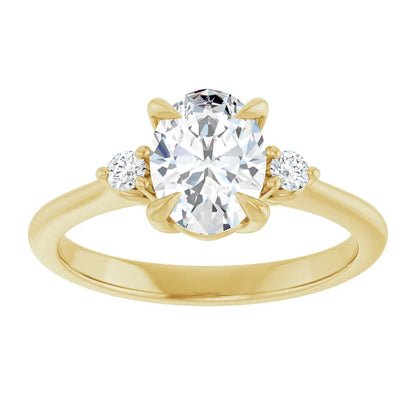 Oval Accent Engagement Ring