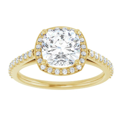 Cushion Halo Style Engagement Ring